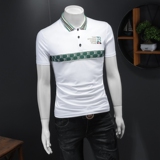 2024假模新款高端品质丝光棉男士潮流短袖T恤QT6012AFD8382T-P75，男装T恤，钱塘6012(原3012)