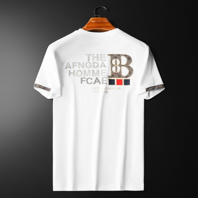 2026夏季新款高端品质丝光棉男士潮流短袖T恤QT6012AFD8551T-P75，男装T恤，阿丰达