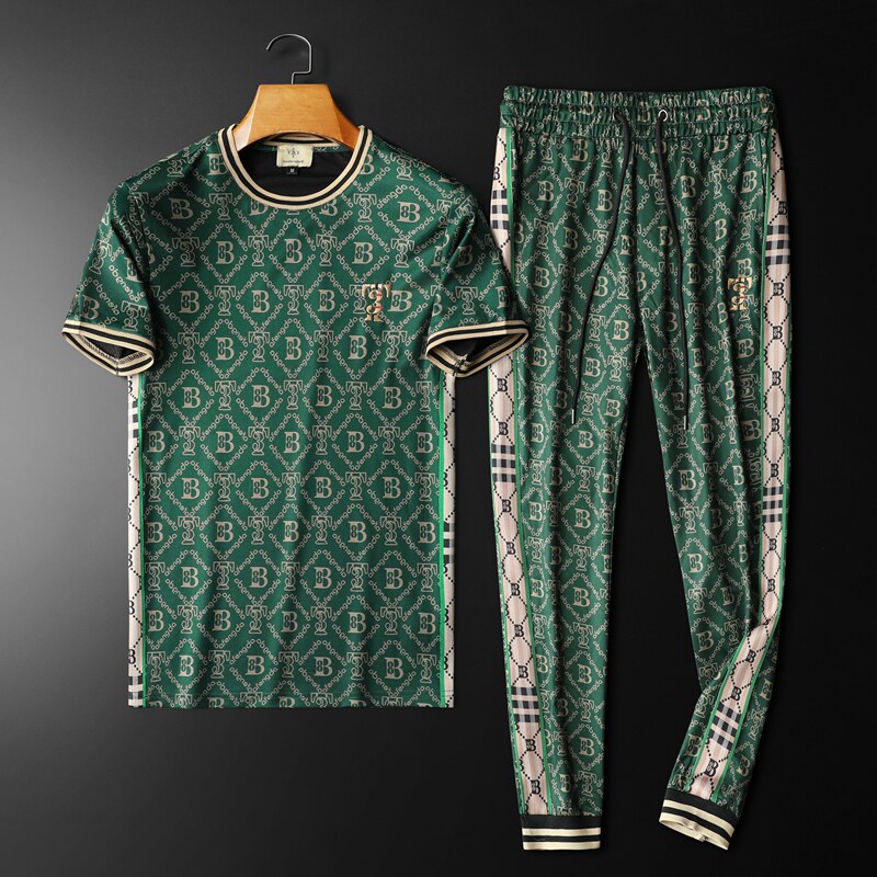 2026新款男圆领短袖长裤运动休闲套装可单卖QT6012TZ8387-1P205，男装休闲套装，阿丰达