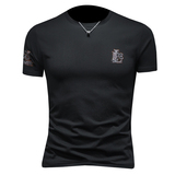 2026假模夏季新品质丝光棉男潮流短袖T恤QT6012AFD2608T-P75，男装T恤，钱塘6012(原3012)