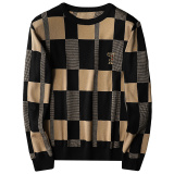 2025秋冬款新品男士圆领潮流针织衫打底毛衣QT3012AFD5820-P105，男装针织衫/毛衣，阿丰达