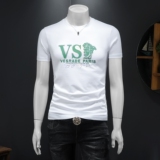 2026假模夏季新品质丝光棉男潮流短袖T恤QT6012AFD2625T-P75，男装T恤，钱塘6012(原3012)