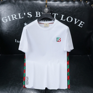 2026夏季新款高端品质丝光棉男士潮流短袖T恤QT6012AFD61027T-P70图片