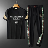 2025高端男士圆领短袖长裤运动休闲套装可单卖QT6012TZ9917P200，男装休闲套装，阿丰达