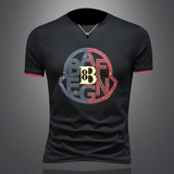 2026假模夏季新品质丝光棉男潮流短袖T恤QT6012AFD2626T-P75，男装T恤，钱塘6012(原3012)