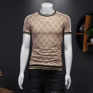 假模 夏季新款高端品质丝光棉男潮流短袖T恤QT3001AFD9982T-P70，商品下架区，钱塘6012(原3012)