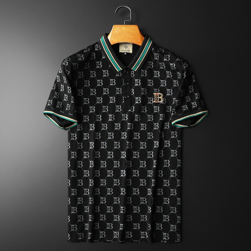 2024夏季新款高端品质丝光棉男士潮流短袖T恤QT6012AFD8529T-P80,男装T恤,钱塘6012(原3012)