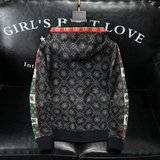 2024加绒加厚冬款男士连帽开衫潮流时尚卫衣QT6012AFD9555Y-P160，男装卫衣，钱塘6012(原3012)