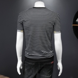 2024夏季新款高端品质丝光棉男士潮流短袖T恤QT3012AFD7115T-P70，男装T恤，钱塘6012(原3012)
