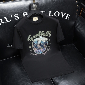 2026夏季新款品质丝光棉男潮流短袖T恤QT6012AFD2642T-P75，男装T恤，阿丰达