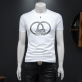 2026假模夏季新品质丝光棉男潮流短袖T恤QT6012AFD2602T-P75，男装T恤，钱塘6012(原3012)