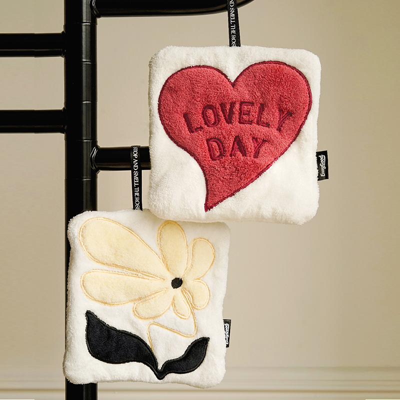 卫生间吸水不掉毛可挂式擦手巾