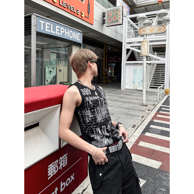 THREENINE美式复古背心