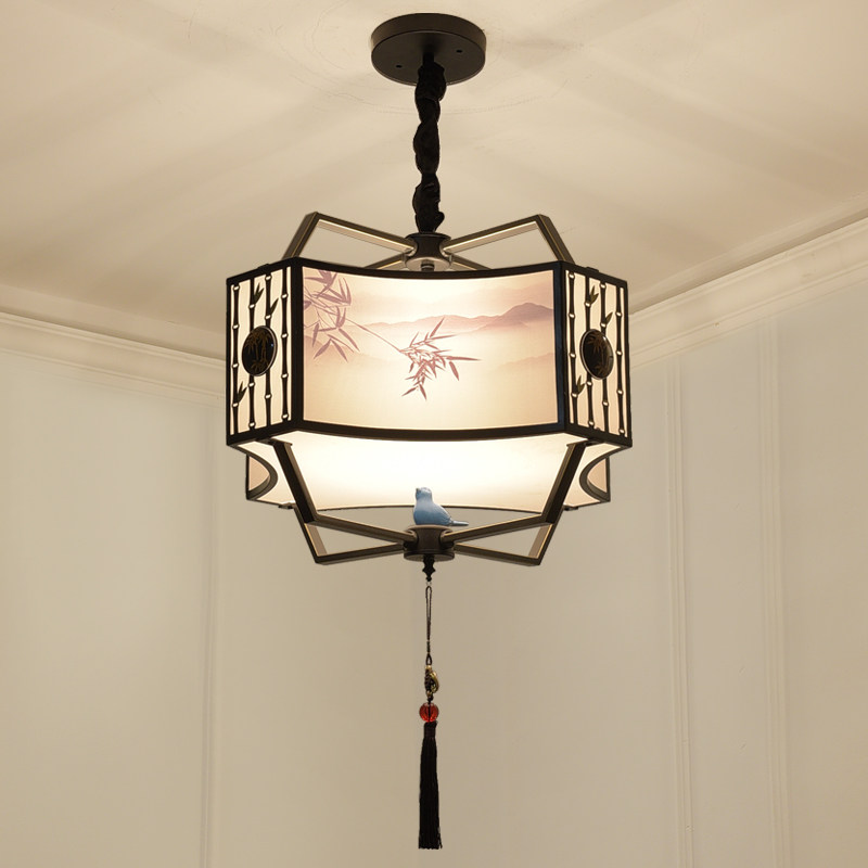 新中式吊灯餐厅灯中国风复古书房卧室茶楼玄关饭店火锅店客厅灯具,家装灯饰光源,餐厅吊灯,淘宝优惠券,粉丝福利购,淘宝优惠卷