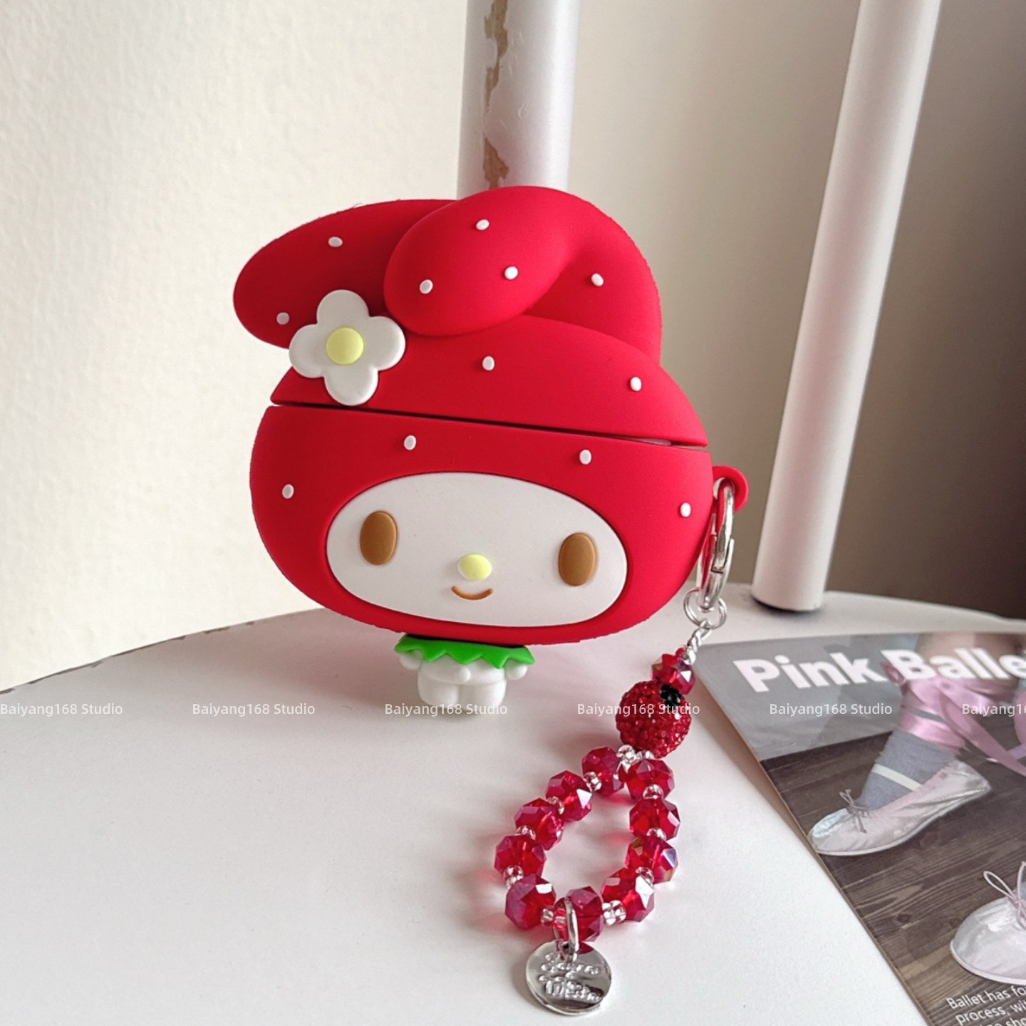 ins卡通红色草莓兔子适用苹果airpods4代蓝牙无线耳机保护套airpodspro硅胶软壳airpodspro3三代女生新款小众