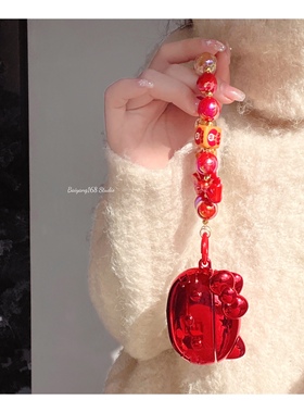 电镀红色hellokitty适用airpods4保护套苹果耳机保护壳airpodspro2无线蓝牙耳机套ipod盒二三代airpods耳机壳