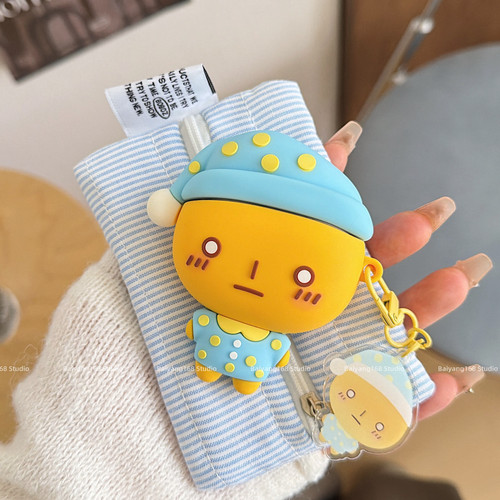 ins可爱睡衣烤焦面包适用airpods5保护套苹果耳机保护壳airpodspro3蓝牙耳机套ipod盒二三代airpods4代耳机壳