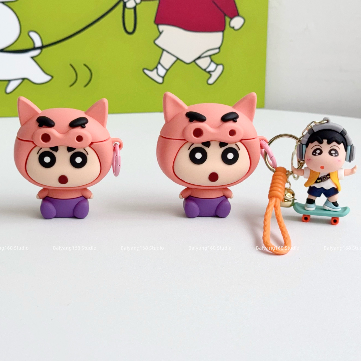 可爱左卫门小新适用airpodspro3保护套苹果耳机保护壳ai