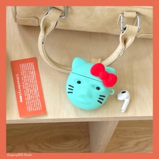 丑萌夜光hellokitty适用airpods4保护套苹果耳机保护壳airpodspro2无线蓝牙耳机套ipod盒二三代airpod耳机壳