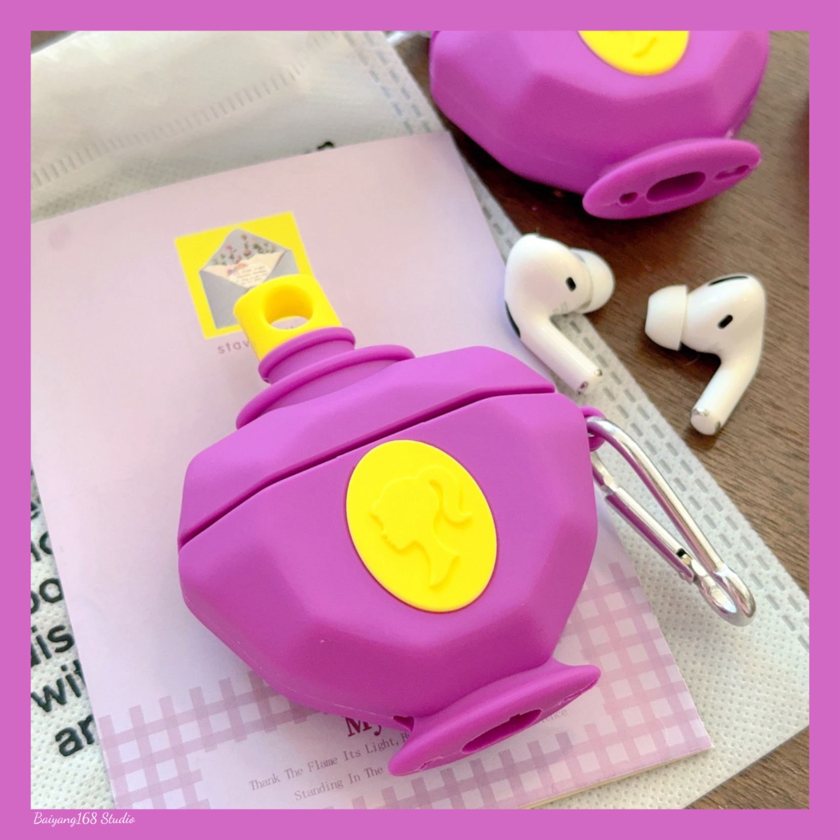 创意立体芭比香水瓶适用苹果耳机保护套airpods4无线蓝牙耳机壳三四airpodpro2二代硅胶耳机套airpods3保护壳