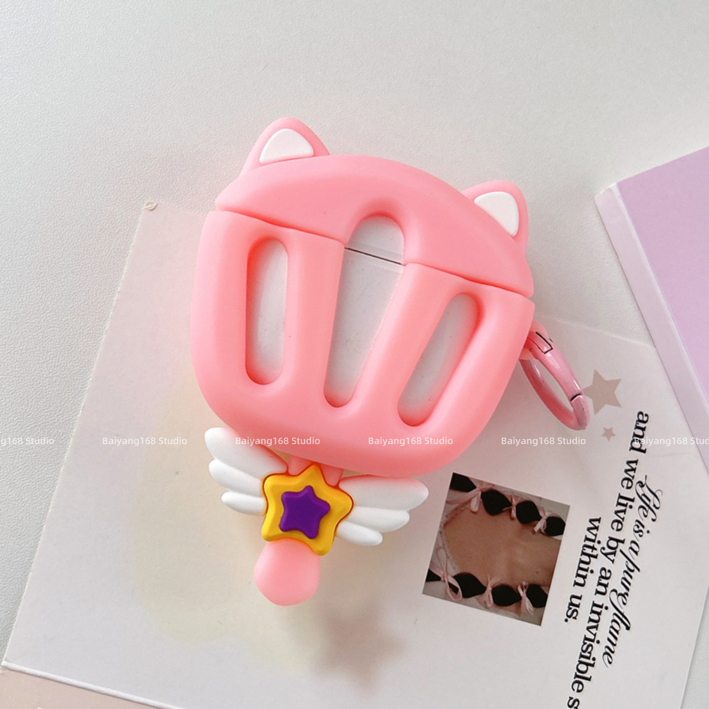 可爱金铲铲魔法棒适用airpods4保护套苹果耳机保护壳airp