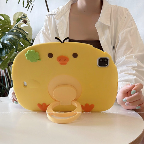 可爱卡通鼻孔鸡ipad硅胶保护套