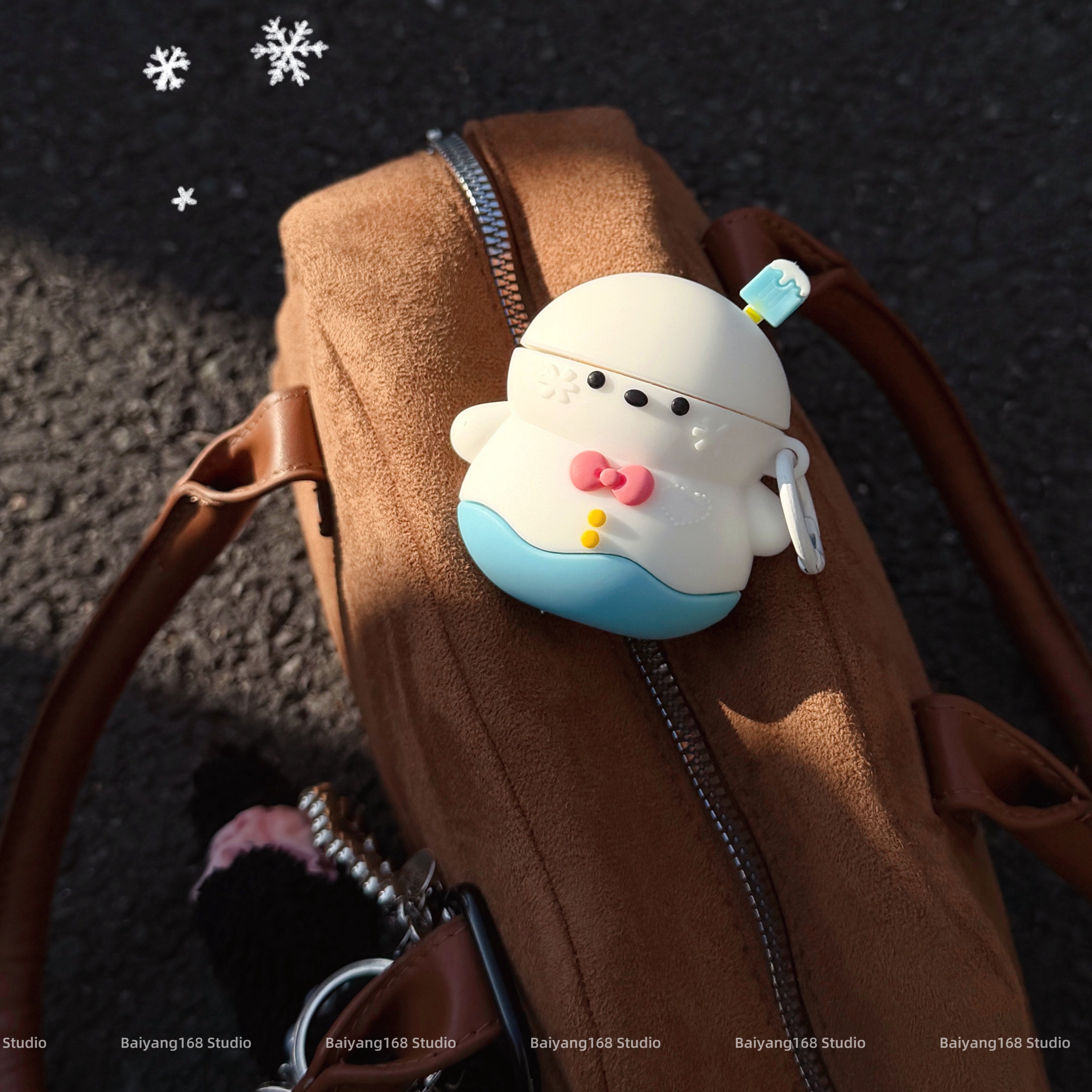 可爱卡通冰棍雪人适用airpods4保护套苹果耳机保护壳airp