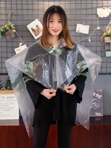 Одноразовая накидка для стрижки волос, холодная завивка для парикмахерской, пластиковый парикмахерский воротничок для парикмахерских, увеличенная толщина