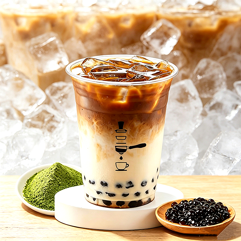 PET一次性冷饮杯带盖可定制