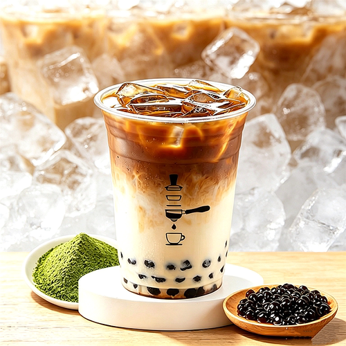 PET一次性冷饮杯带盖可定制
