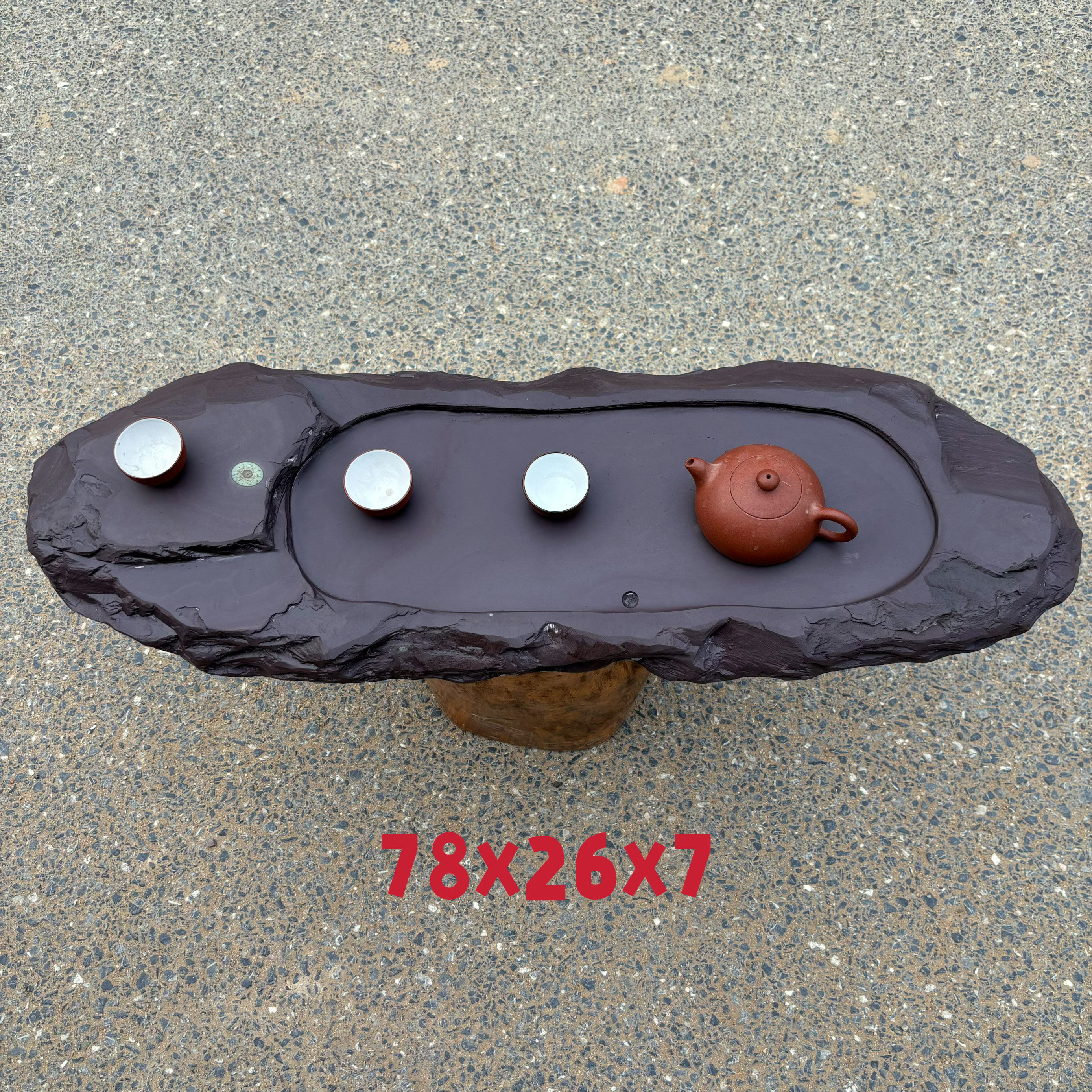 贵州梵净山紫袍玉带石茶盘排水式天然整块石头茶海玉石干泡台家用