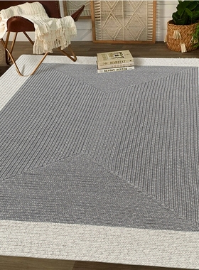 北欧手工编织地毯卧室书房客厅现代简约茶几沙发可定制满铺地毯