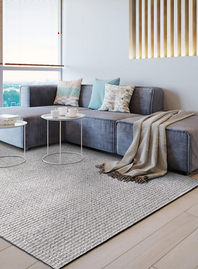 印度进口简约高端别墅地毯羊毛手工编织成品客厅卧室书房满铺地毯