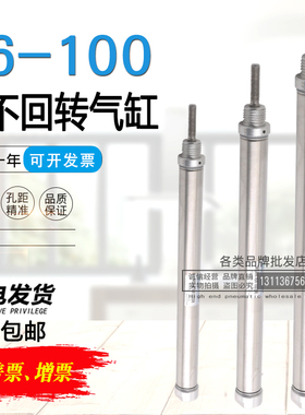 杆不回转迷你小气缸MSAK16*20*25*32*40*50*75*100 MSAK16X100SR