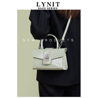 LYNIT 鳄鱼纹小方包2024新款欧美时尚高级感手提包气质百搭斜跨包