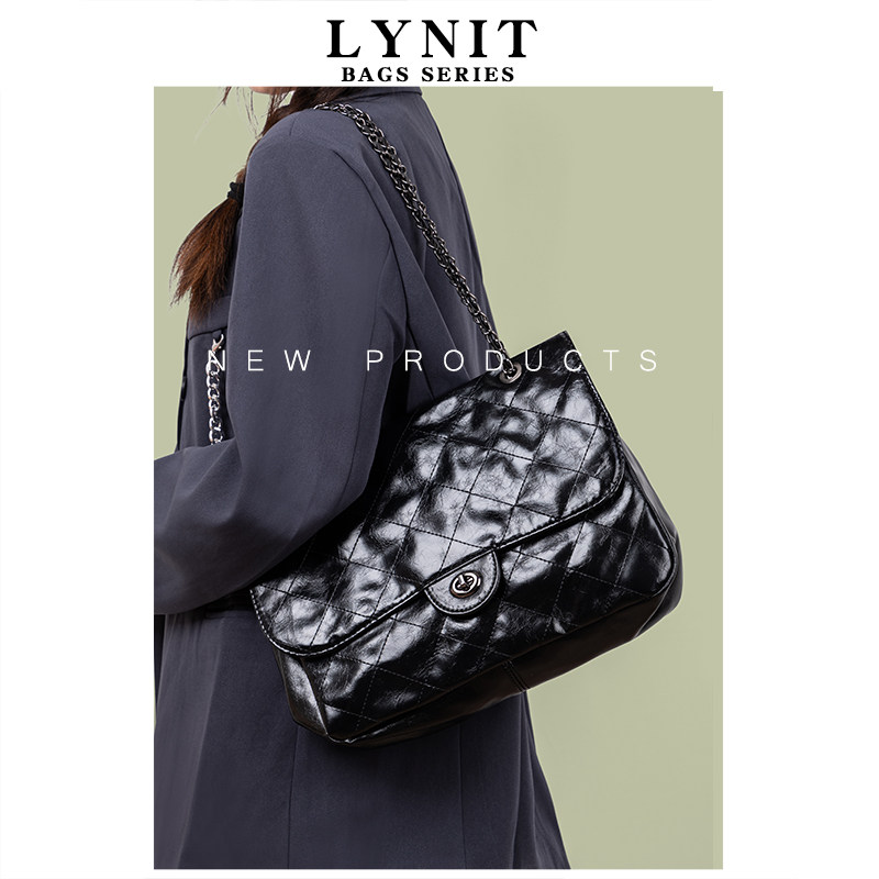 LYNIT 大容量通勤包2024新款时尚黑色流浪包春夏单肩腋下托特包包,箱包皮具/热销女包/男包,通用款女包,淘宝优惠券,粉丝福利购,淘宝优惠卷