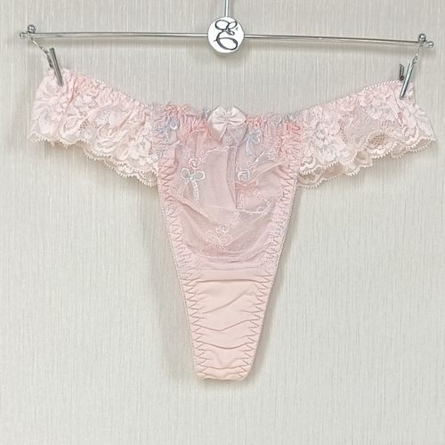 韩国EBLIN专柜正品粉色甜美性感蕾丝丁字裤女