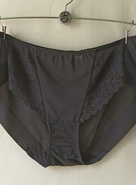 韩国EBLIN黑色性感简约无痕蕾丝平角内裤女士底裤