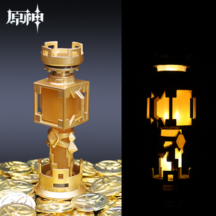 原神璃月钟离神之心灯光桌面摆件金属发光游戏实物道具同人周边