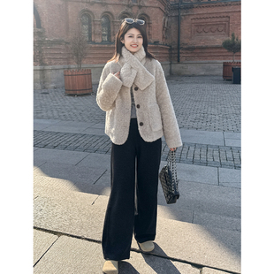 紫璐莱云感漫步 女23X 秋冬保暖不臃肿显瘦直筒垂感高腰阔腿休闲裤