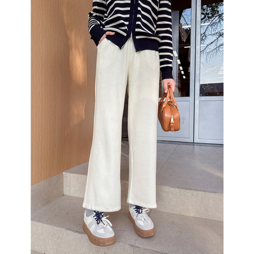 百搭显瘦慵懒风直筒休闲卫裤