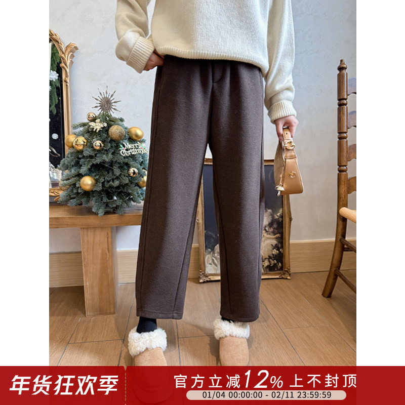 紫璐莱魔术修腿~松紧腰加绒加厚小个子保暖藏肉显瘦弯刀休闲裤,女装/女士精品,休闲裤,淘宝优惠券,粉丝福利购,淘宝优惠卷