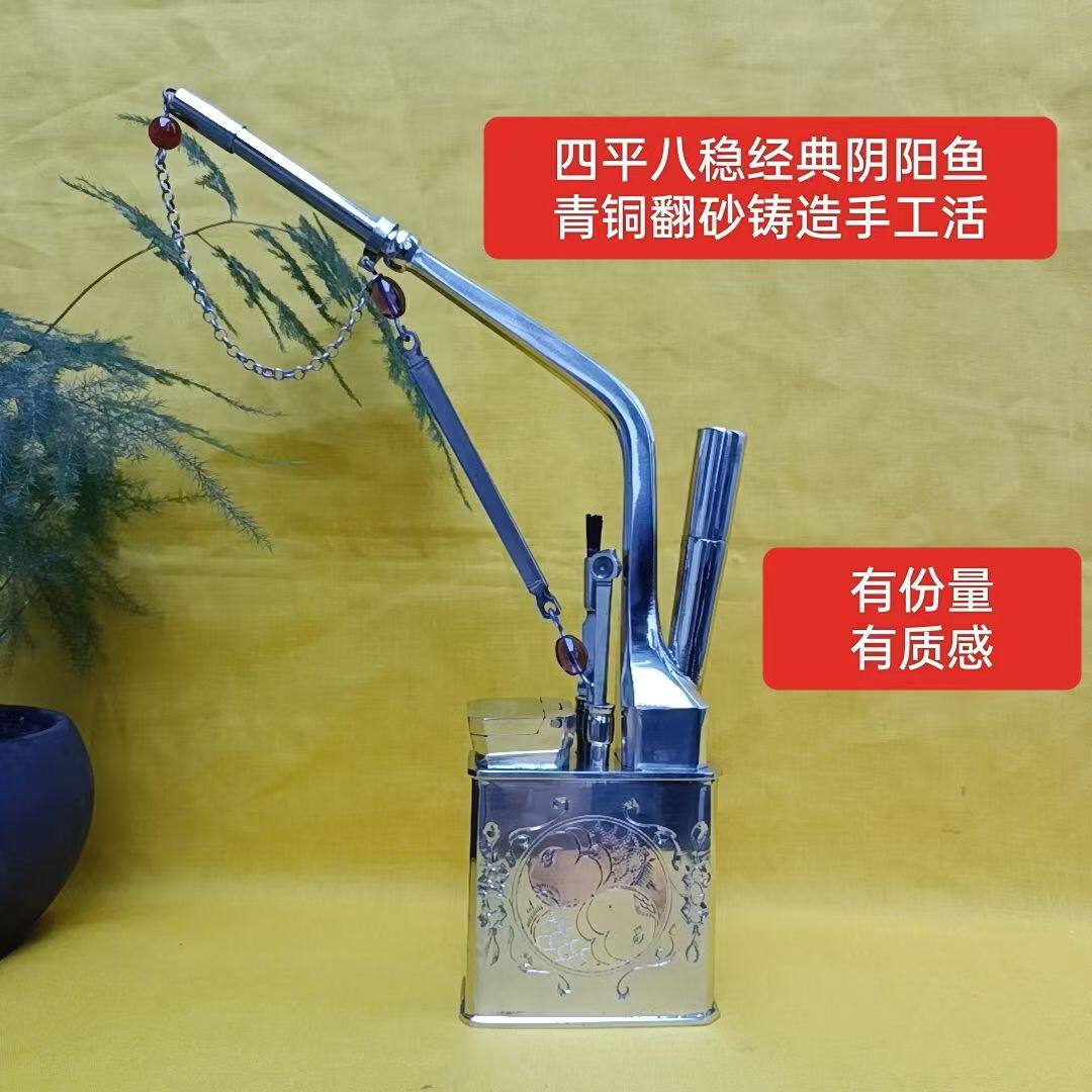 纯白铜手工制作水烟袋