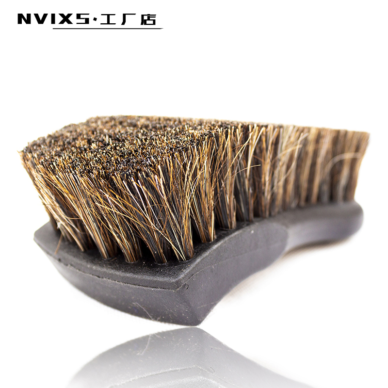 NVIXS尼维克斯马毛刷马鬃毛汽车内饰清洗刷清洁皮革座椅脚垫地板