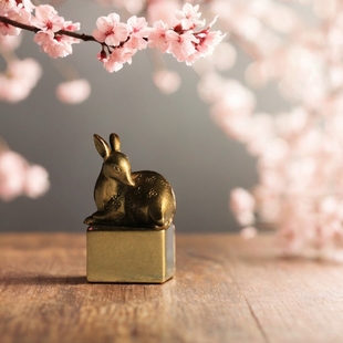 鹿语 名章藏书章闲章 小鹿黄铜印章 定制 原创设计 个性 亦喜No.6