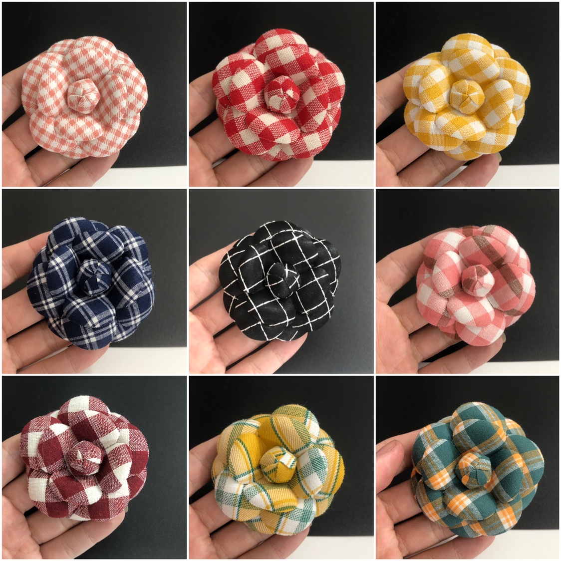 大6.6cm高端格子布DIY尼布超定型