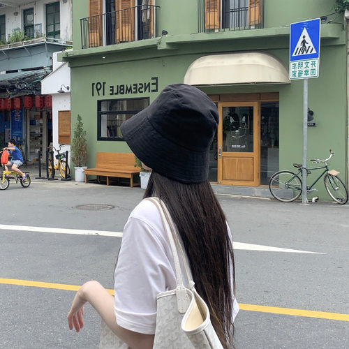 网红百搭风水桶防晒遮脸渔夫帽