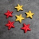 迷你刺绣五角星魔术贴章 饰贴章帽贴胸章 直径3厘米布贴背包贴章装