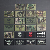 激光切割反光魔术贴章军迷士气章战术背包贴个性 臂章创意补丁贴章