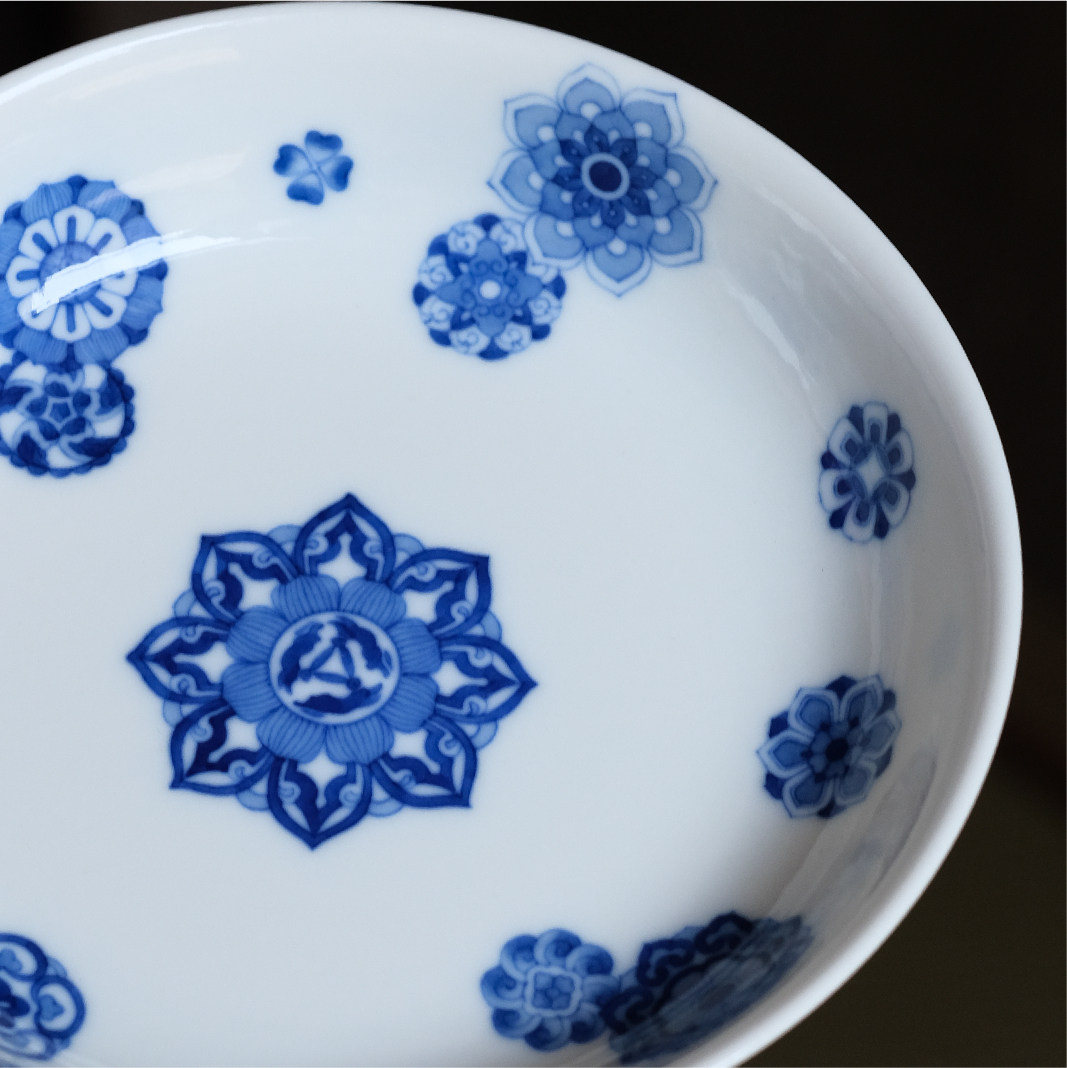 景德镇妙色青花高端瓷器皮球花壶承赏盘山屋沏精选